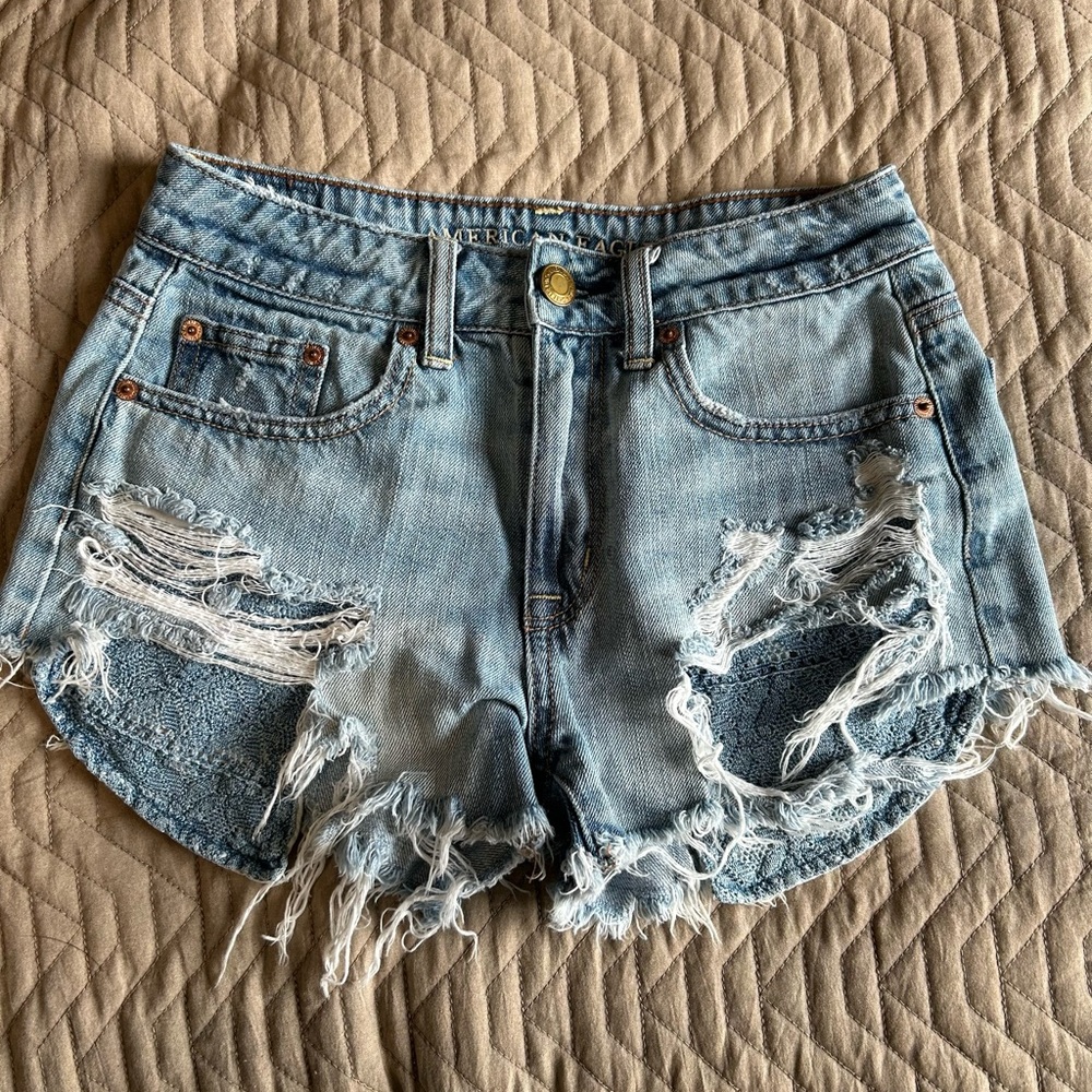 American Eagle Distressed Denim Shorts